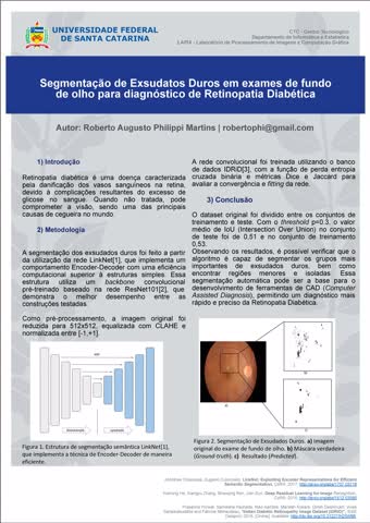 Visão Computacional - Poster retinopatia diabética - Roberto Augusto Philippi Martins